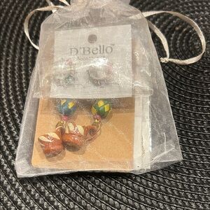 Costume Jewelry Bundle - Colorful Earrings Set, one “K” initial necklace